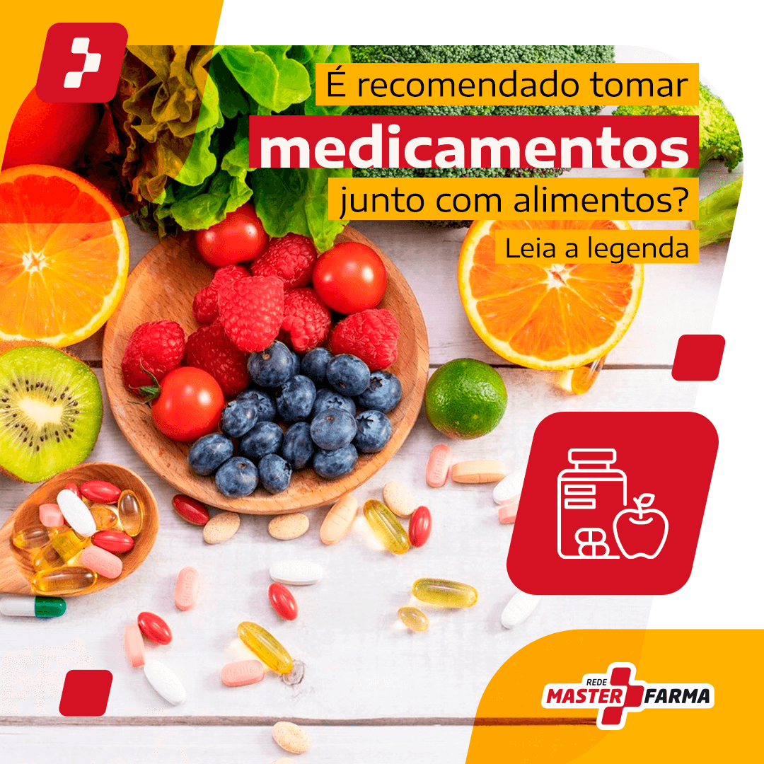 É recomendado tomar medicamentos junto com alimentos?